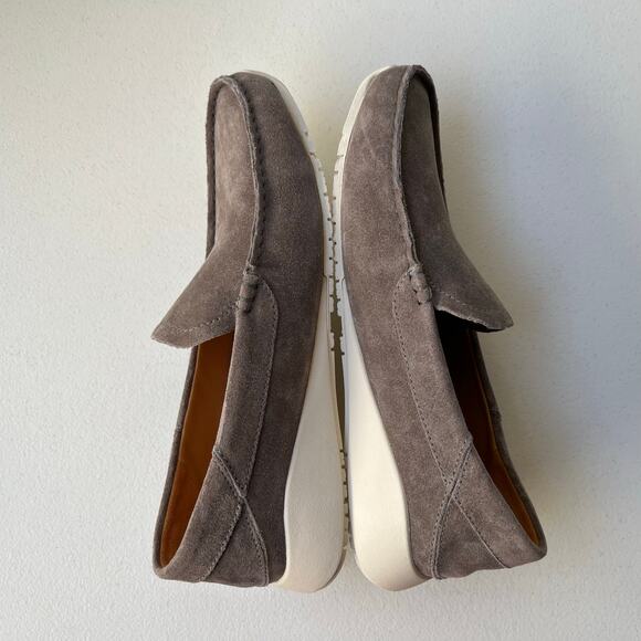 Olukai Ka\'a Suede Loafers Men\'s 9 Gray Drop-In Heel Minimalist Old Money NEW main image 9